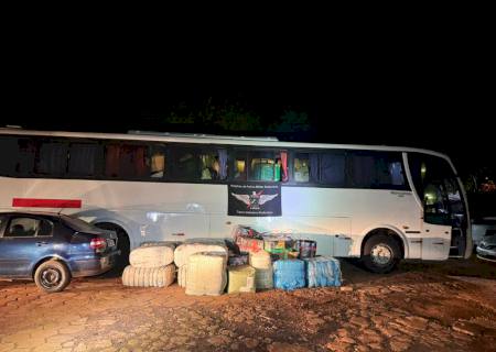 TOR prende três que transportavam R$ 401 mil de descaminho em um ônibus na MS-040